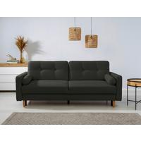 Schlafsofa Noret, Schwarz B: 222 Cm - Buchefarben/Schwarz, Design, Textil (222/93/99cm) - MID.YOU