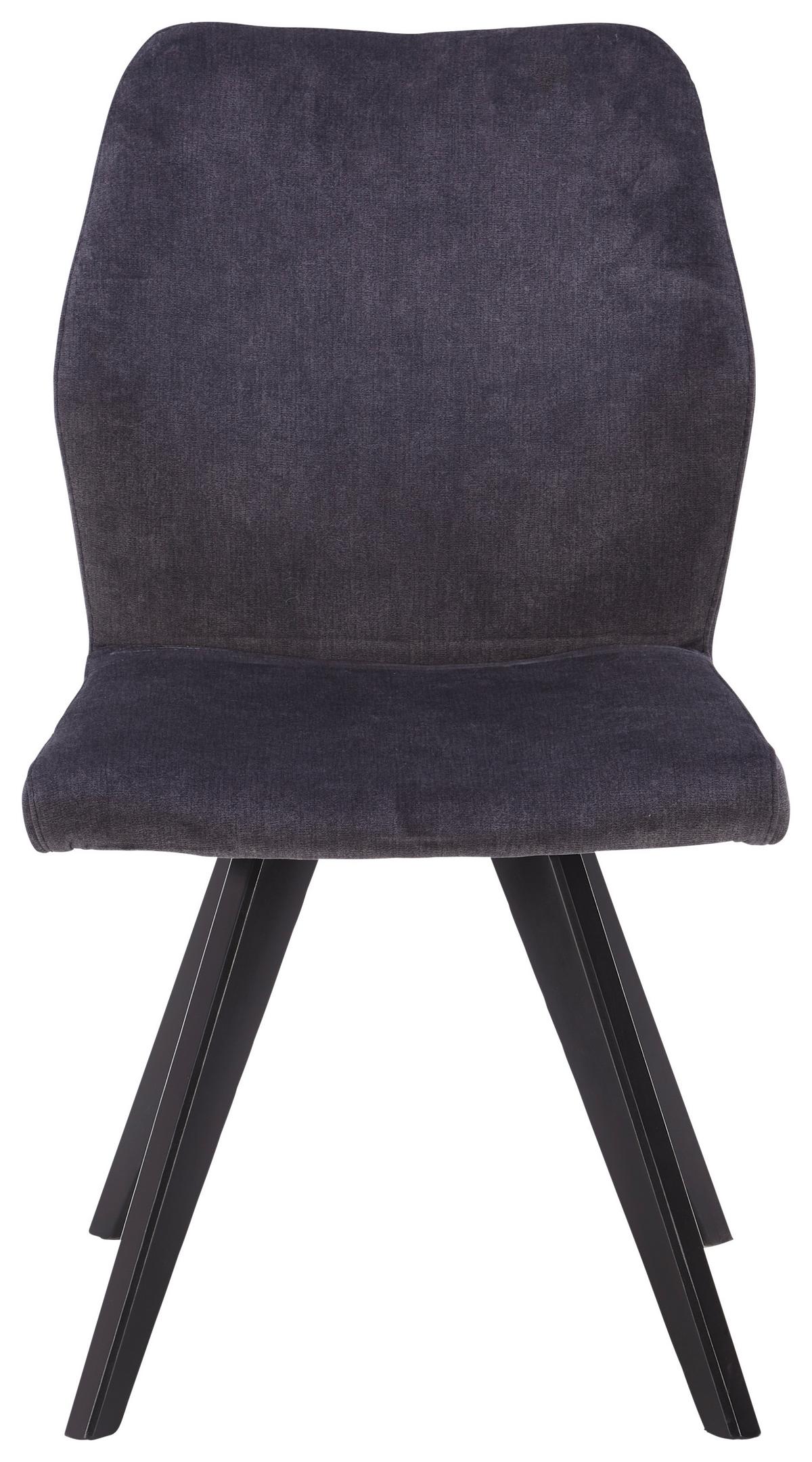 Vierfußstuhl Royan - Anthrazit/Schwarz, KONVENTIONELL, Holz/Textil (50/86/63cm)