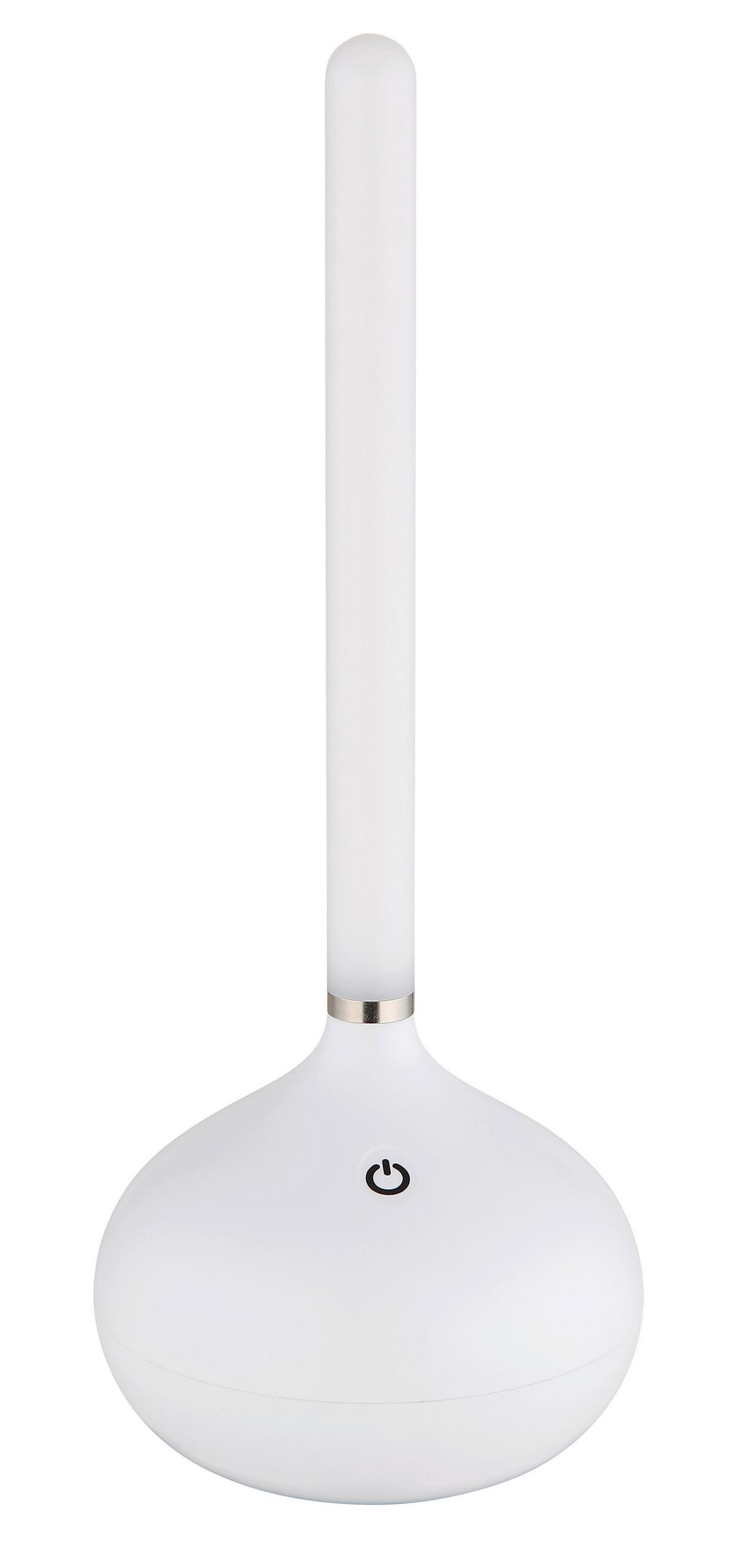 Akku-Tischleuchte 28067w Turner - Schwarz/Weiß, Design, Kunststoff (9,6/24,3cm) - Globo