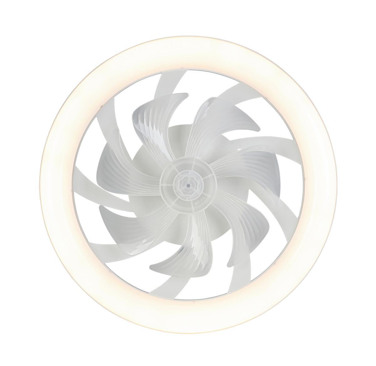 Deckenventilator Carl - Weiß, Basics, Kunststoff (48/12cm) - Luca Bessoni