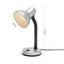 Lampa Na Písací Stôl Leona, Max. 40 Watt - strieborná, kov/plast (12,5/34/18,5cm) - Based Lampa Na Písací Stôl Leona, Max. 40 Watt - strieborná, kov/plast (12,5/34/18,5cm) - Based