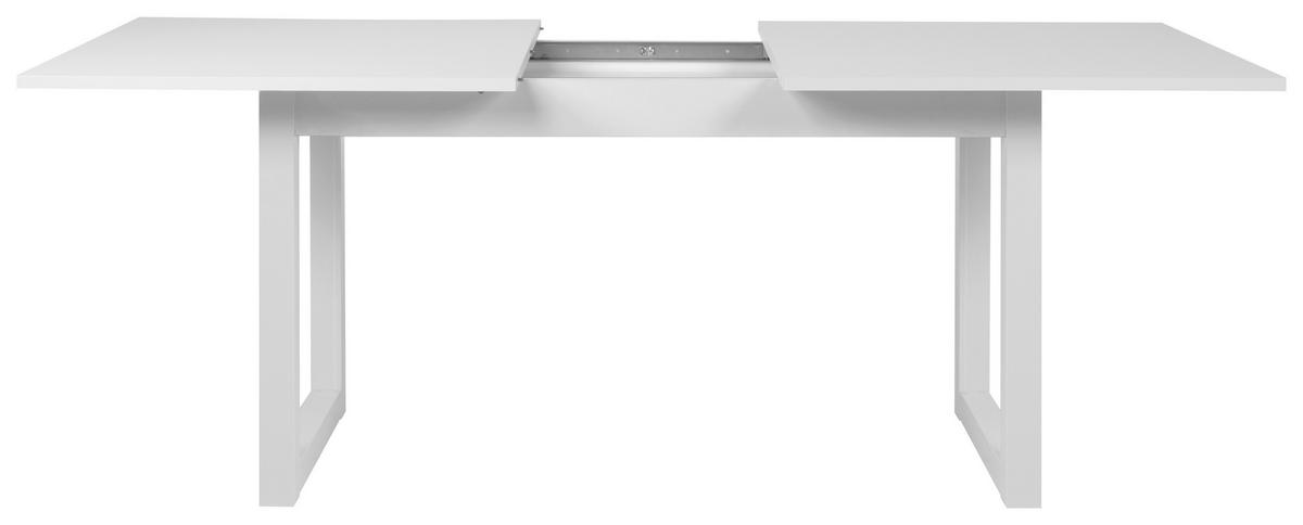 Esstisch Ausziehbar Denver 160-200x90 Cm Weiß - Weiß, Design, Holzwerkstoff (160/90/75cm) - MID.YOU