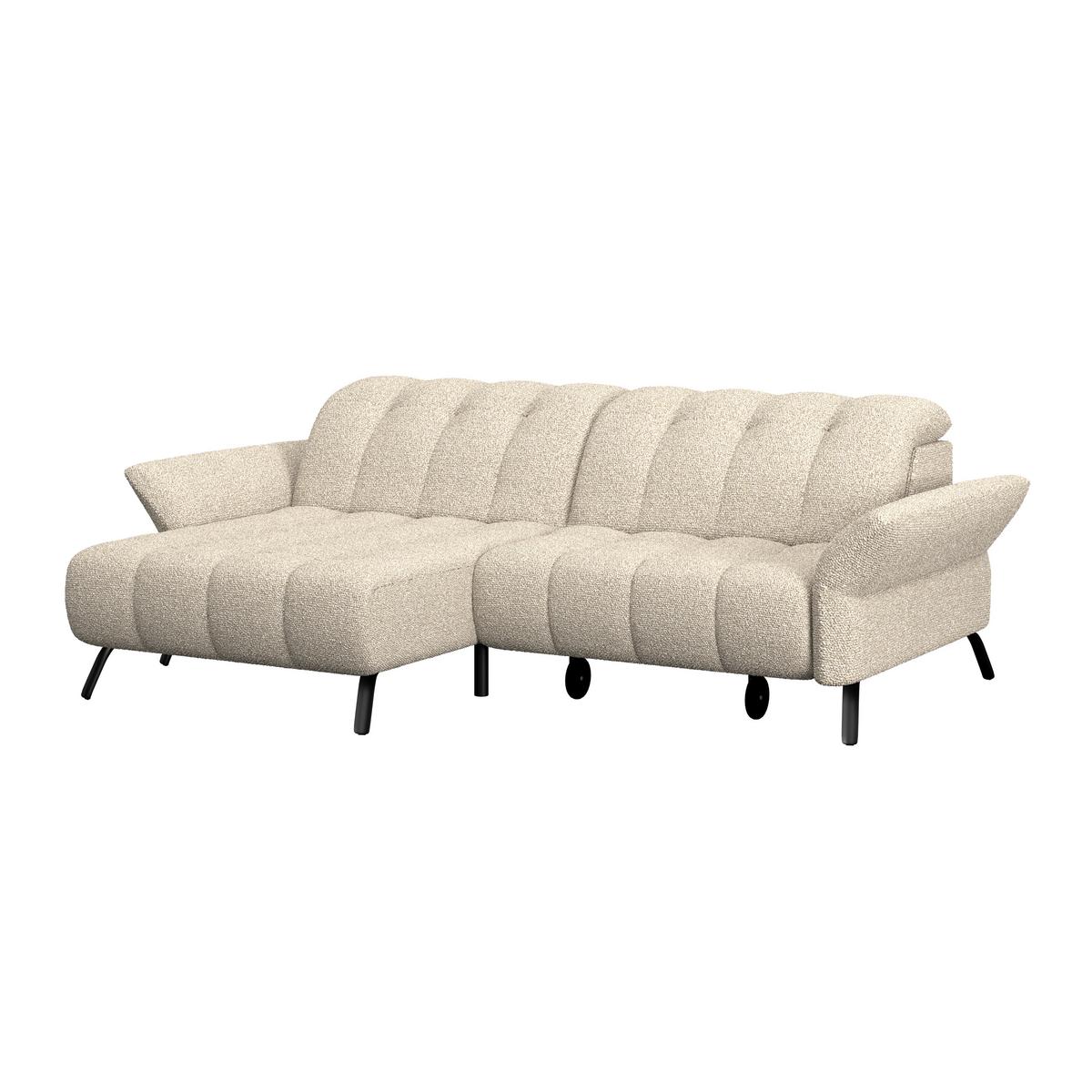 Ecksofa Coast Beige, 173x244cm - Beige/Schwarz, KONVENTIONELL, Holzwerkstoff/Textil (173/244cm)