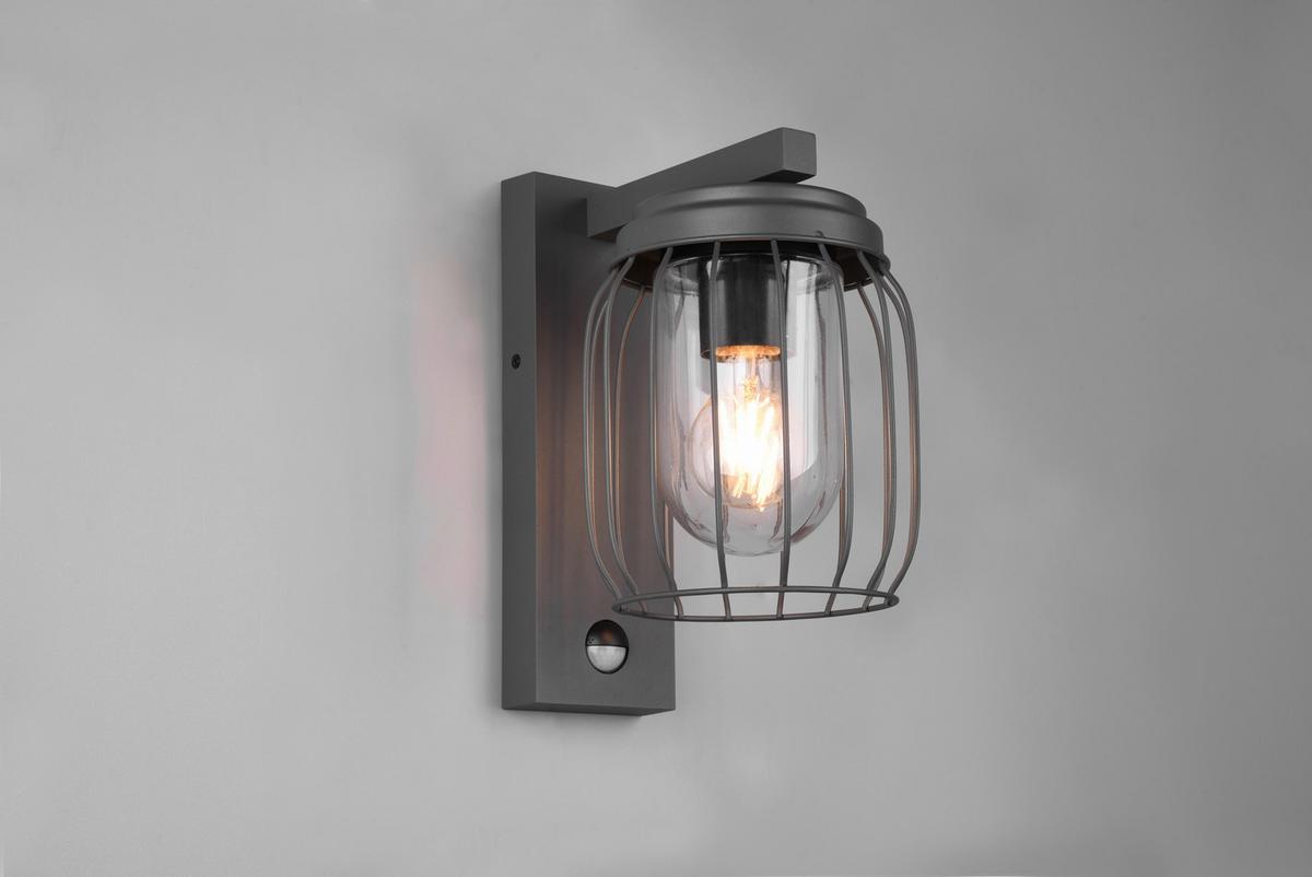 Außenwandleuchte 40 Watt Aluminium, Wandmontage - Anthrazit, Basics, Metall (28/16,5/23,5cm) - Trio Leuchten