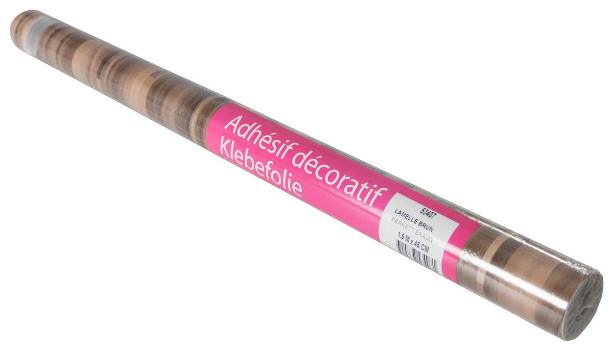 Klebefolie Parkettoptik Braun Basic-Line 45x150 Cm - Braun, KONVENTIONELL, Kunststoff (45/150cm)