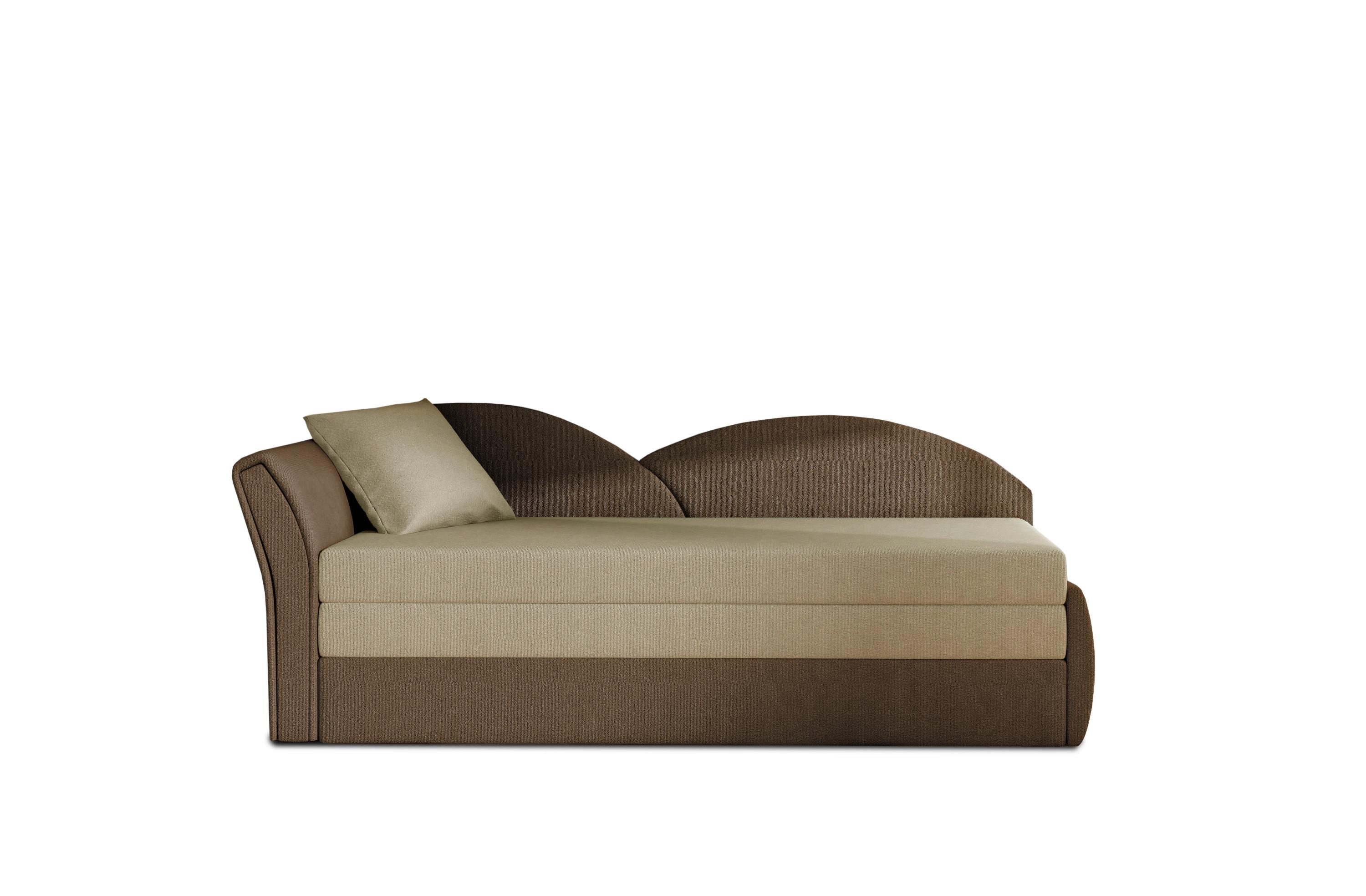 Récamiere Braun, Beige, S: 80x218 cm - Beige/Erlefarben, Design, Textil (80/218cm) - MID.YOU