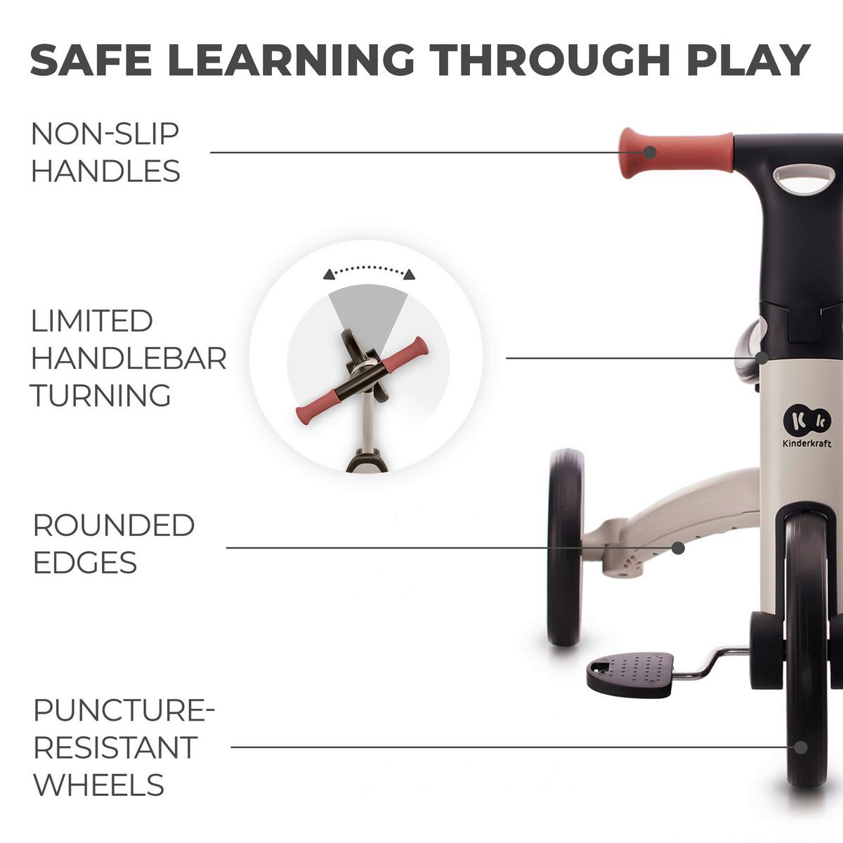 Dreirad 4trike Grau, B/h/t: 69x49x44,5cm - Grau, Basics, Kunststoff/Metall (69/49/44.5cm) - Kinderkraft