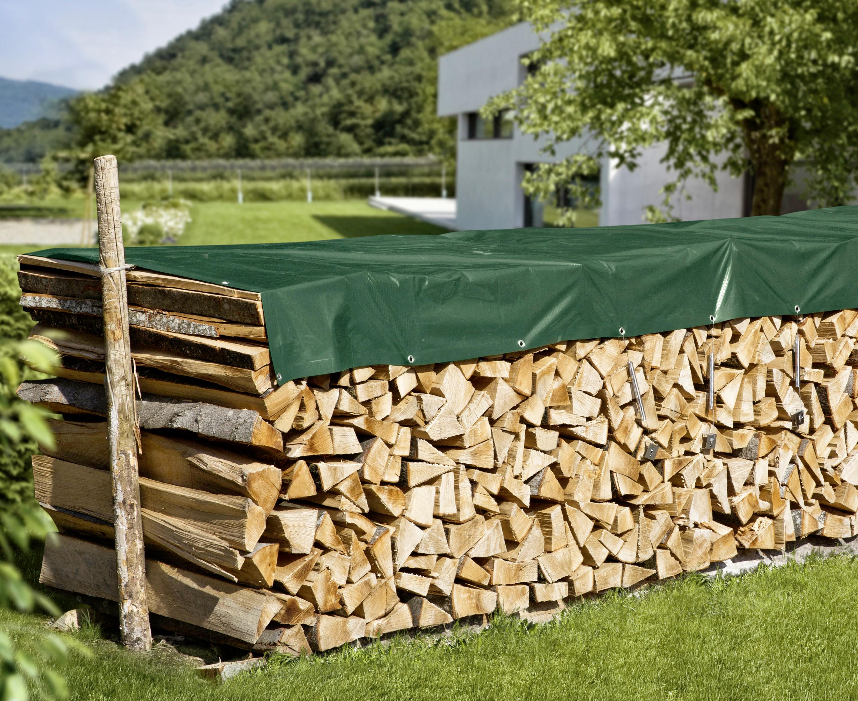 Schutzplane Wasserfest Mit Ösen 150x1000 cm Grün - Grün, Basics (150/1000cm)