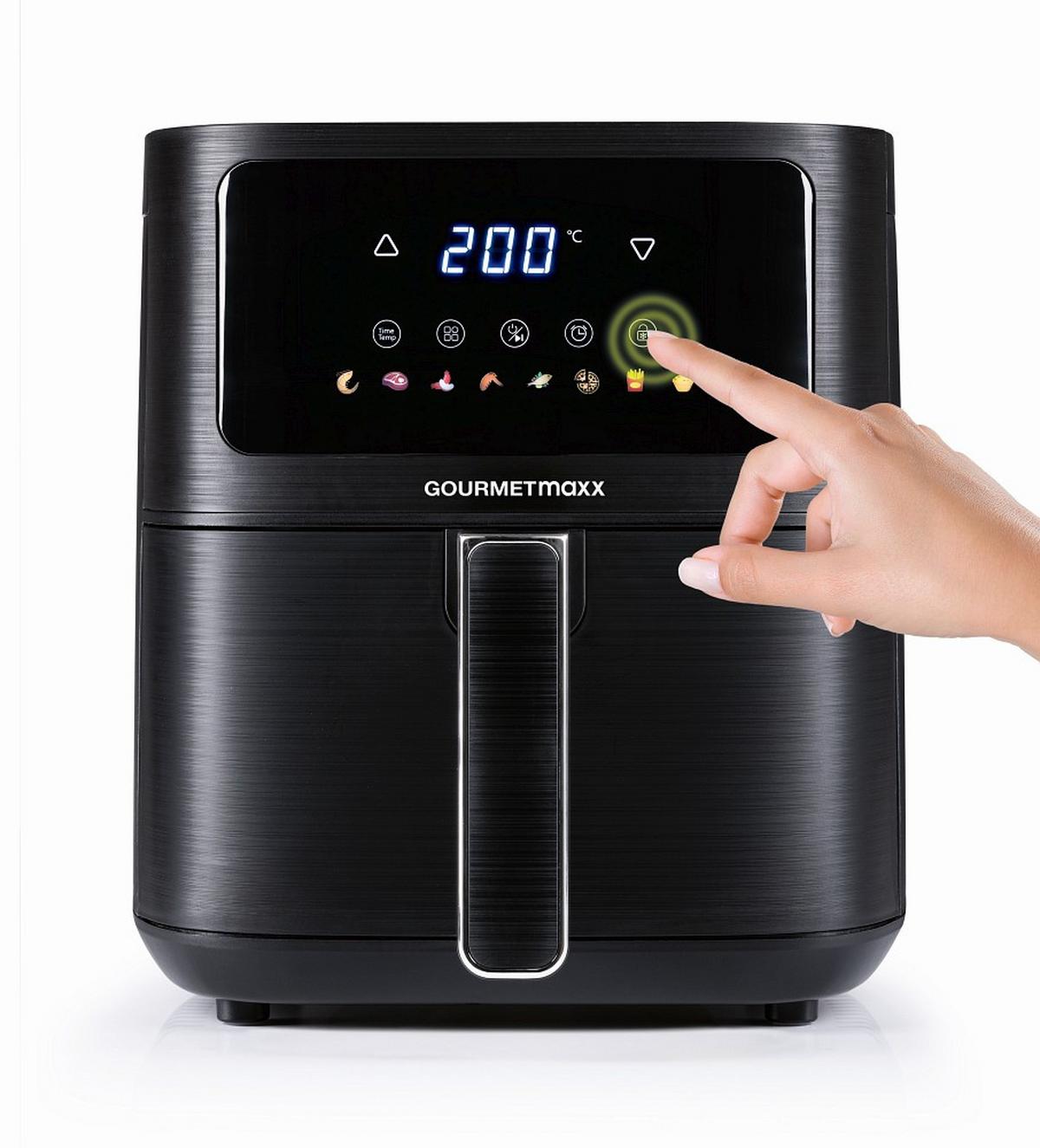 Heißluftfritteuse, Digital 16394 GOURMETMAXX HEIßLUFT-FR - Schwarz, Basics, Kunststoff (36/26/29,5cm) - GOURMETMAXX