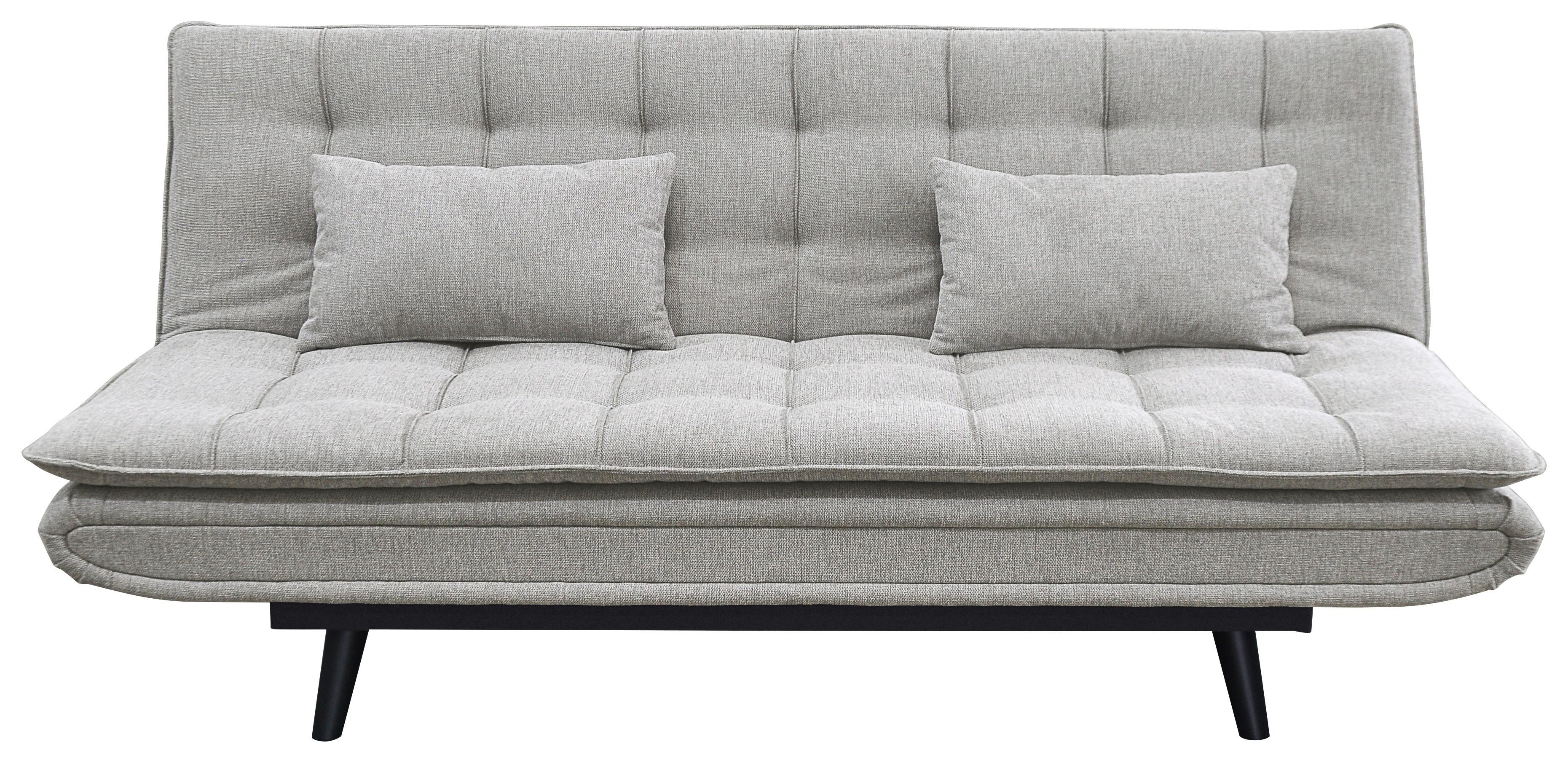 Rozkládací pohovka SUN, šedá, sklopná, max. 360 kg - šedá/černá, Moderní, dřevo/textil (190/83/93cm) - Mömax