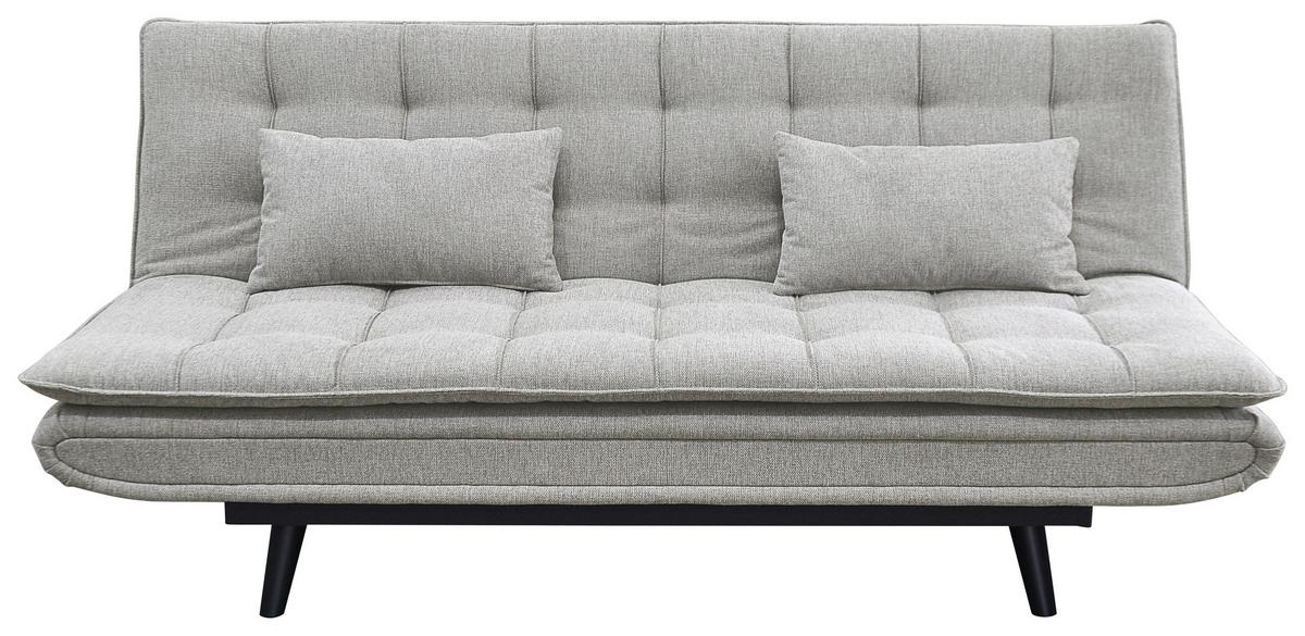 Rozkládací pohovka SUN, šedá, sklopná, max. 360 kg - šedá/černá, Moderní, dřevo/textil (190/83/93cm) - Mömax
