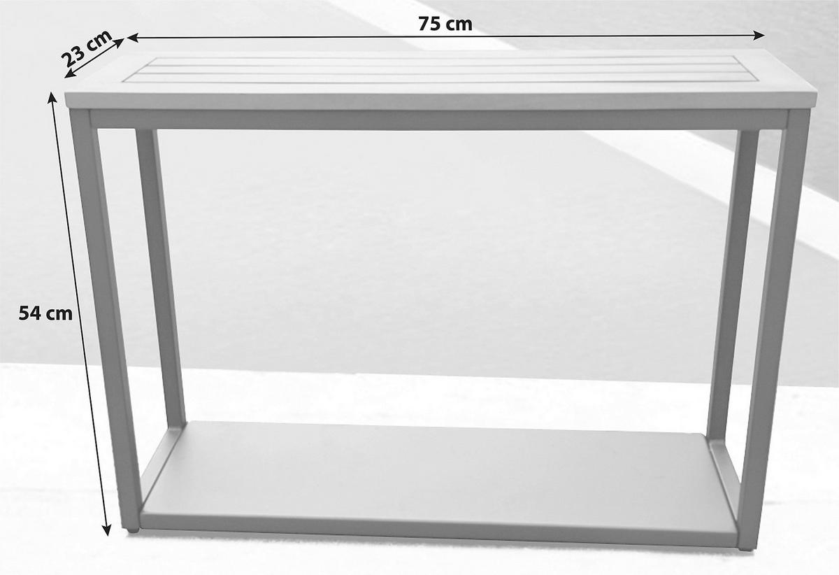 Gartentisch Oslo Metall L 75 cm - Anthrazit/Akaziefarben, Basics, Holz/Metall (23/54/75cm) - Acamp