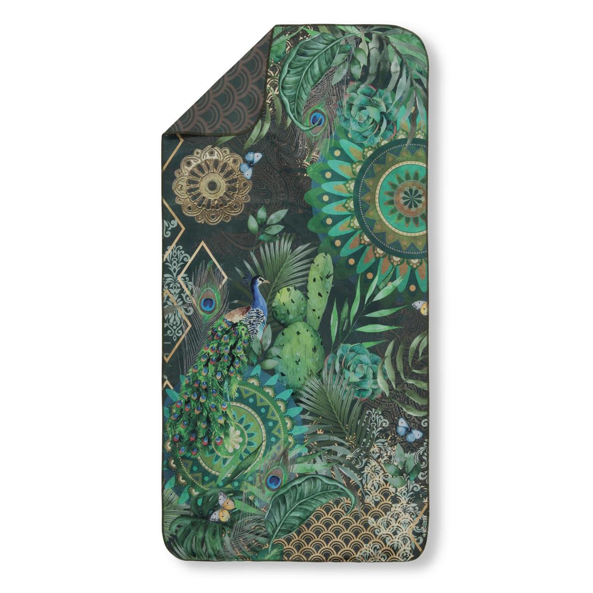 Sporthandtuch Botalia Grün 50x100 Cm - Dunkelgrün/Grün, Trend, Textil (50/100cm)