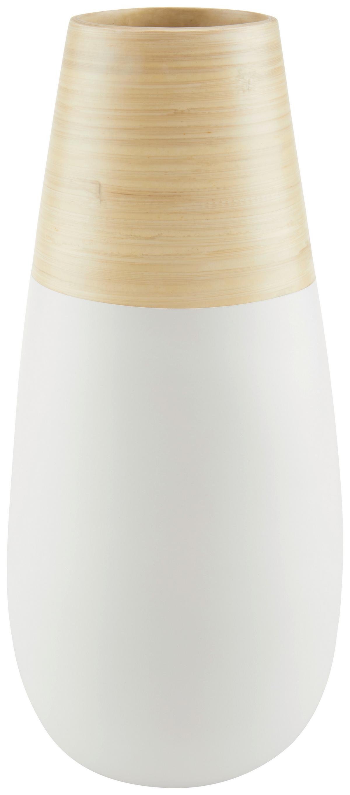 Dekovase Synthia - Naturfarben/Weiß, Design, Naturmaterialien (17/38cm) - James Wood