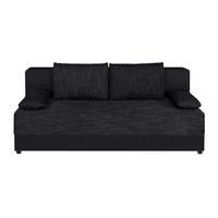 Schlafsofa Lucy Schwarz B: 200 cm - Schwarz, Design, Holzwerkstoff/Textil (200/90/103cm) - P & B