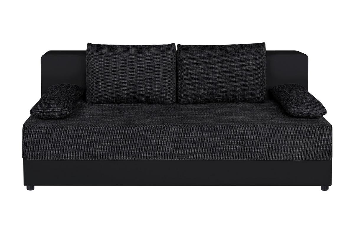 Schlafsofa Lucy Schwarz B: 200 cm - Schwarz, Design, Holzwerkstoff/Textil (200/90/103cm) - P & B