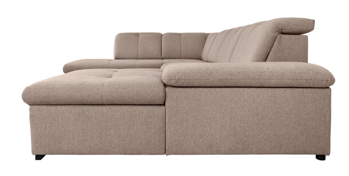 Wohnlandschaft Ramzes Hellbraun U: 215x328x173 cm - Hellbraun/Grau, Design, Textil (215/328/173cm) - MID.YOU