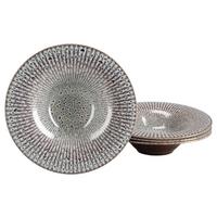 Gourmetteller Allegra Schwarz, Sandfarben Ø 30,5 cm - Sandfarben/Schwarz, Basics, Keramik (30,5/6,5cm) - Creatable