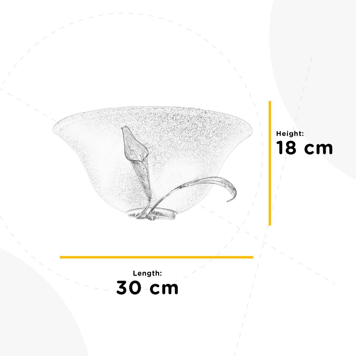 Wandleuchte Perlmutt L: 30 cm 22w - Perlmutt, KONVENTIONELL, Glas/Metall (30/30/18cm)