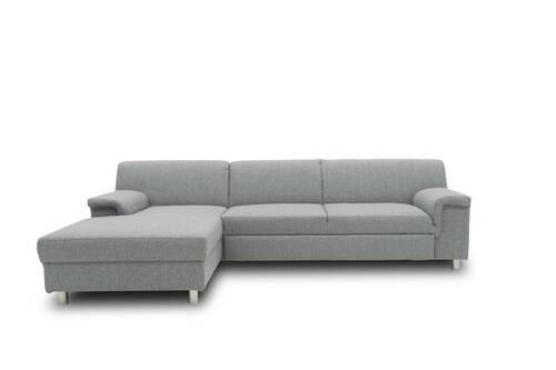 Ecksofa Jamie Rücken Echt Silberfarben Webstoff - Chromfarben/Silberfarben, KONVENTIONELL, Textil (150/251cm) - MID.YOU