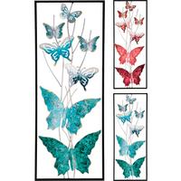 Wanddeko Sarah - Pink/Hellblau, Basics, Metall (74/28/1cm)