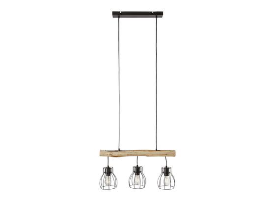 Závěsné Svítidlo Gidi - černá, Romantický / Rustikální, kov/dřevo (60cm) - Modern Living Závěsné Svítidlo Gidi - černá, Romantický / Rustikální, kov/dřevo (60cm) - Modern Living