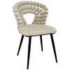 Židle LIA velúr béžová - černá/béžová, Lifestyle, kov/dřevo (55/85/62cm) - Mömax
