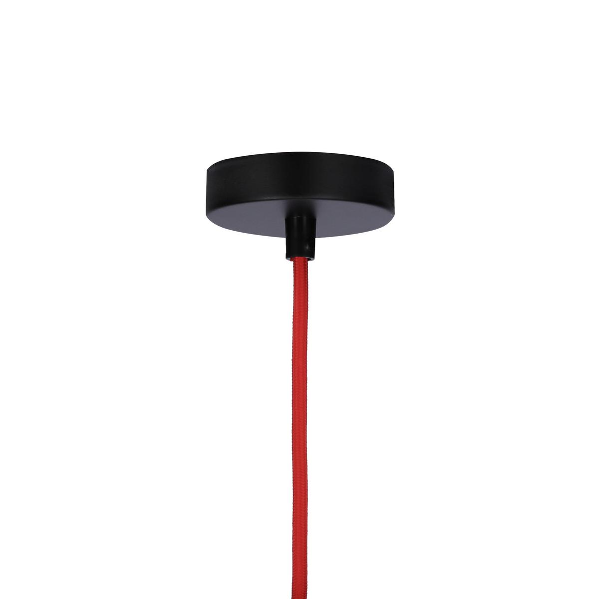 Pendelleuchte 50121087 Liverpool - Transparent/Rot, Trend, Glas/Metall (14.5/14.5/90cm)