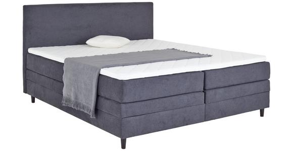 Boxspringbett Kleopatra - Anthrazit, KONVENTIONELL, Holz/Holzwerkstoff (160/200cm) - Ondega