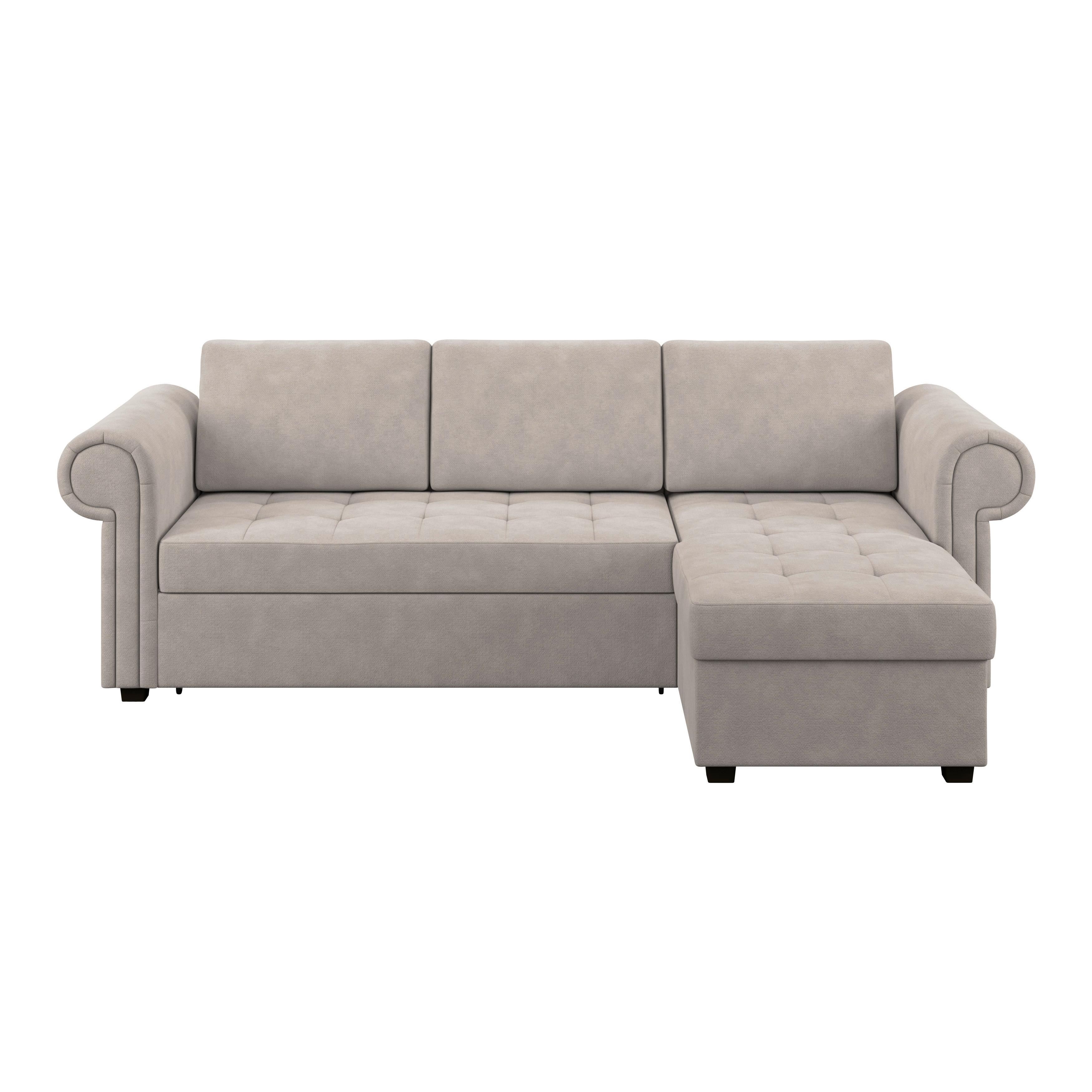 Ecksofa Oslo Taupe B: 260 Cm