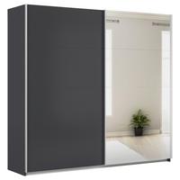 Tolóajtós Szekrény Feldkirch 225/210 Cm - ezüst/antracit, Modern, faalapú anyag (225/210/62cm)