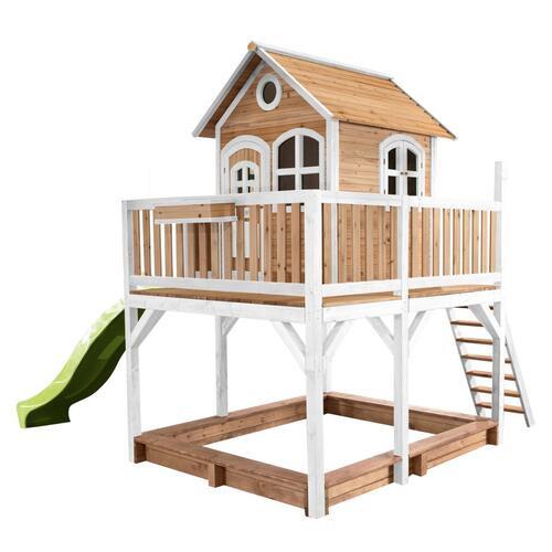 Spielturm Liam Aus Zedernholz - Hellgrün/Braun, Basics, Holz (613/291/277cm) - Ambia Garden