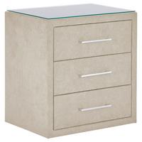 Nachtkästchen Kleopatra - Creme, KONVENTIONELL, Holzwerkstoff/Kunststoff (56/60/41cm) - Ondega