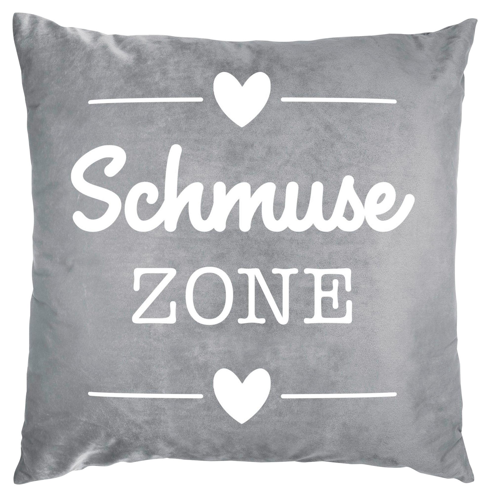 Zierkissen Sophia 45x45 cm Polyester Grau mit Zipp - Grau, MODERN, Textil (45/45cm) - Luca Bessoni