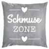 Zierkissen Sophia 45x45 Cm Polyester Grau Mit Zipp - Grau, MODERN, Textil (45/45cm) - Luca Bessoni