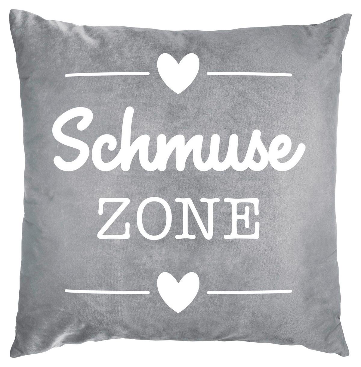Zierkissen Sophia 45x45 cm Polyester Grau mit Zipp - Grau, MODERN, Textil (45/45cm) - Luca Bessoni