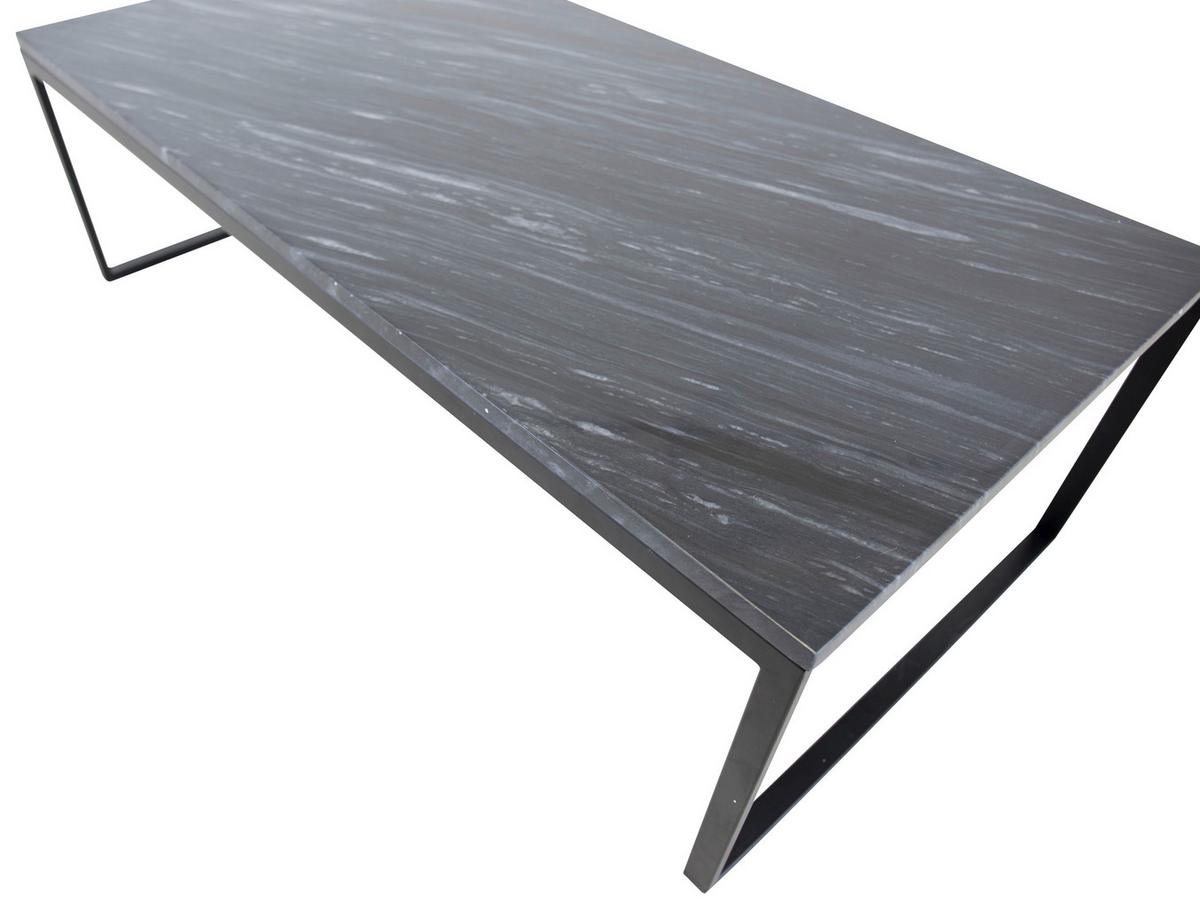 Couchtisch Estelle - Schwarz/Grau, Design, Stein/Metall (120/60/36cm) - Livetastic