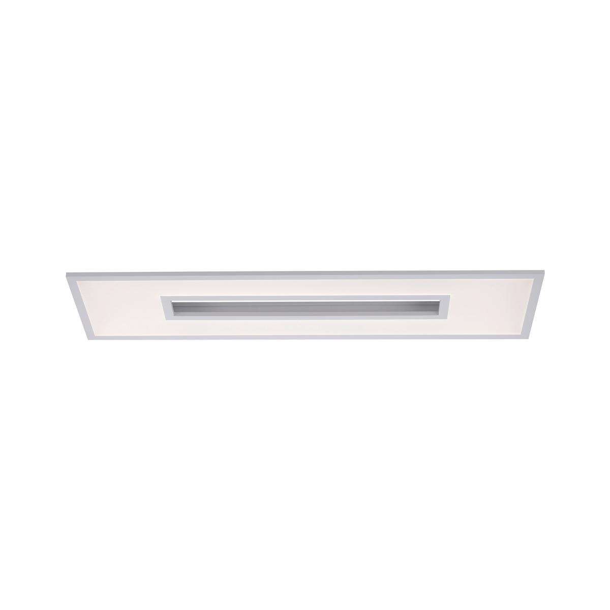 LED-Deckenleuchte Recess L: 100 cm dimmbar mit Farbwechsler - Weiß, Design, Metall (100/30/5cm)