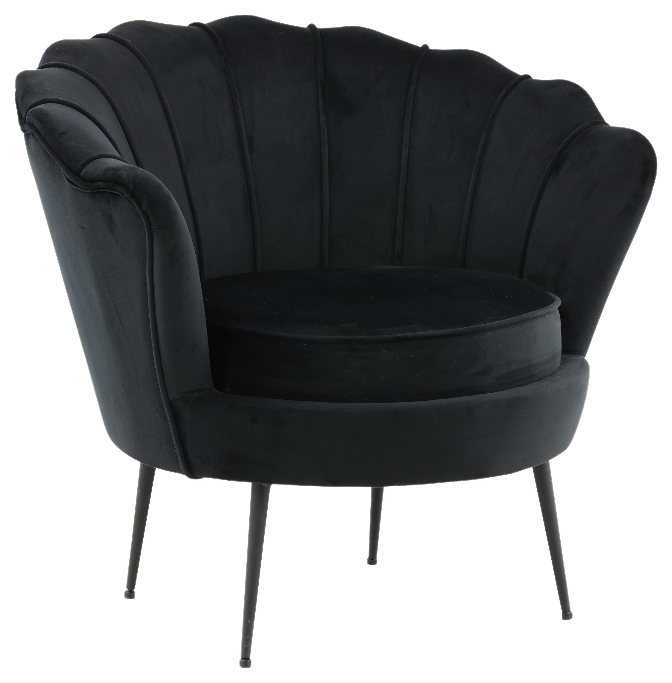 Sessel Calais - Schwarz, Design, Metall (83/76/77cm) - Livetastic