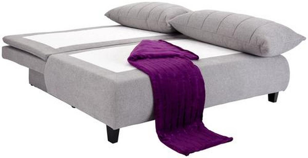 Boxspring pohovka na spanie Marino, sivobéžová - čierna/sivobéžová, Modern, drevo/textil (208/102/96cm) - Luca Bessoni