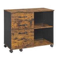 Rollcontainer Iron B: 80 Cm Braun/schwarz - Schwarz/Braun, Basics, Holz/Holzwerkstoff (80/66/40cm) - Boxxx