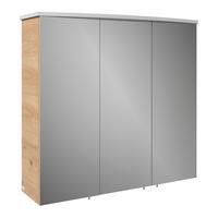 Tükrös Szekrény Avensis - tölgyfa színű/átlátszó, Modern, faalapú anyag/üveg (75/73/20,5cm) - Luca Bessoni