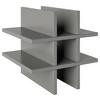 Regaleinsatz Fortuna Holzwerkstoff Grau B: 34 cm - Grau, Basics, Holzwerkstoff (34/34/33,4cm) - MID.YOU