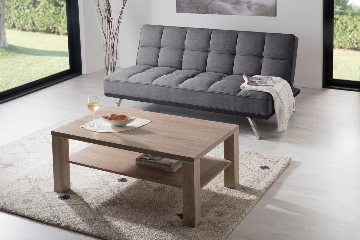 Kanapéágy Roma - nemesacélszínű/antracit, Basics, textil/fém (179/84/96cm) - Ondega
