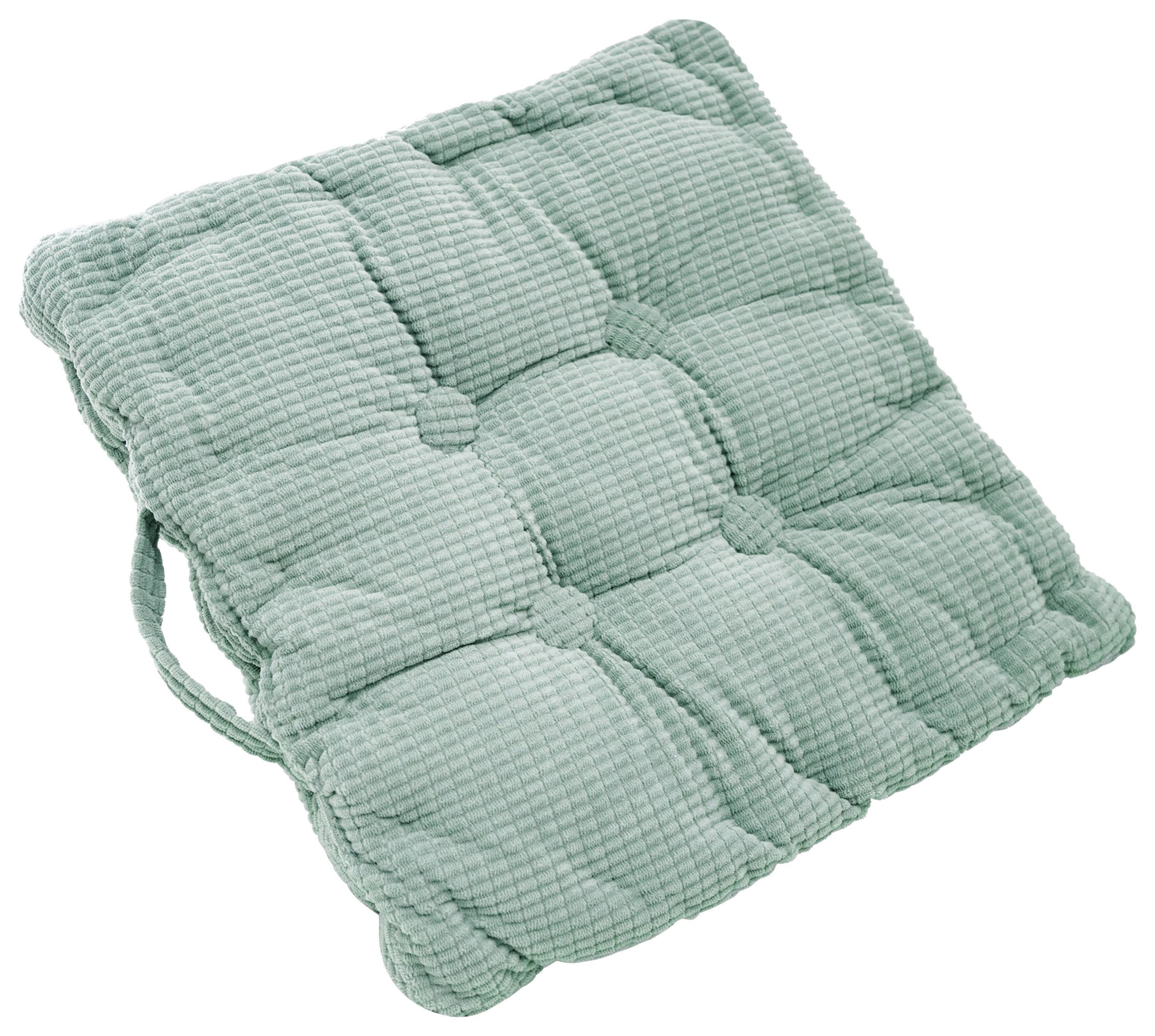 Sitzkissen Beate - Mintgrün, MODERN, Textil (40/40/8cm) - Luca Bessoni