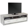 TV-Element Malta B: 185 cm Betonoptik/Weiß - Schwarz/Weiß, MODERN, Holzwerkstoff (185/50/42cm)
