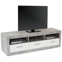 Tv-element Malta B: 185 Cm Betonoptik/weiß - Schwarz/Weiß, MODERN, Holzwerkstoff (185/50/42cm)