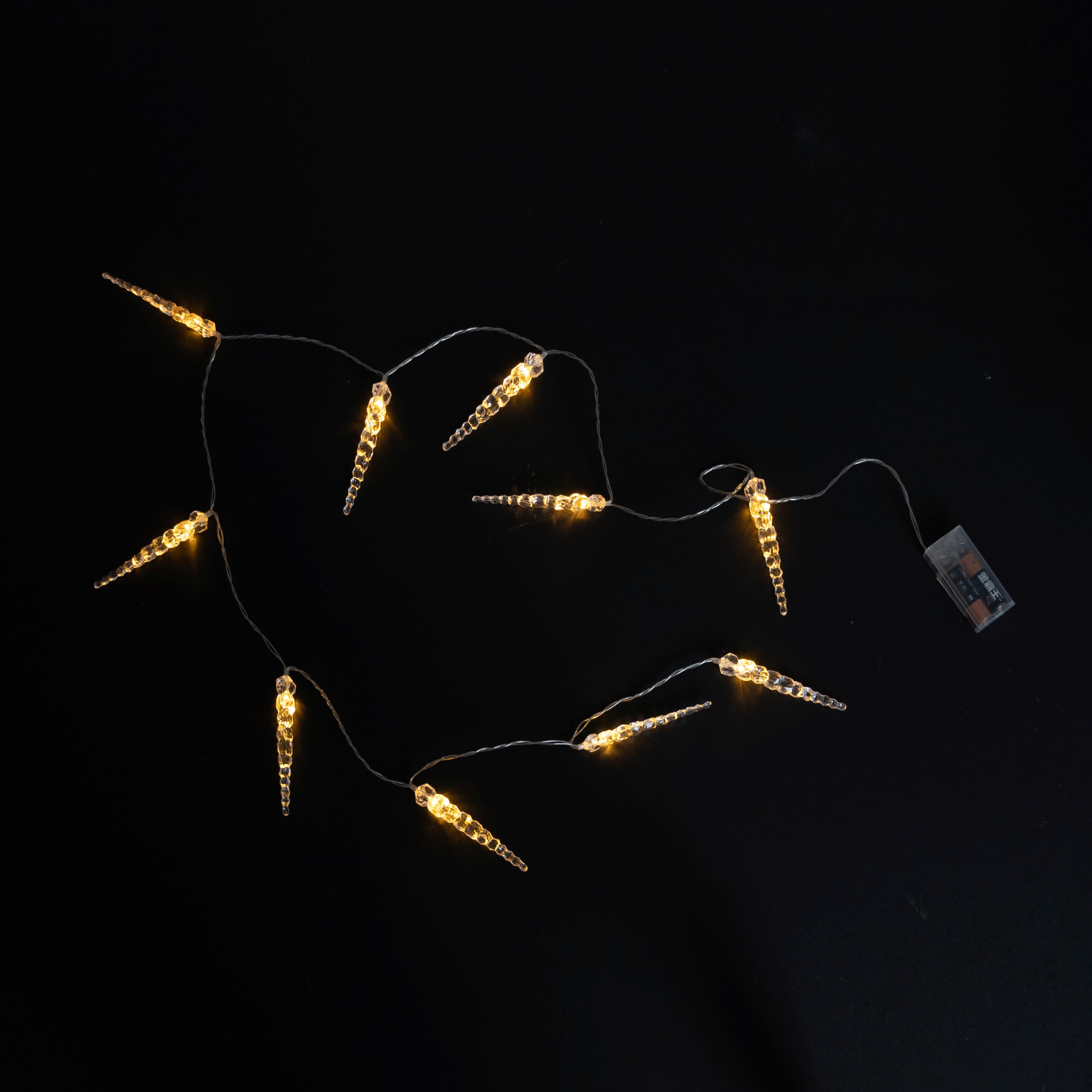 Svetelná reťaz 10LED/teplá biela - priehľadné, Konventionell, kov/plast (150cm) - Mömax