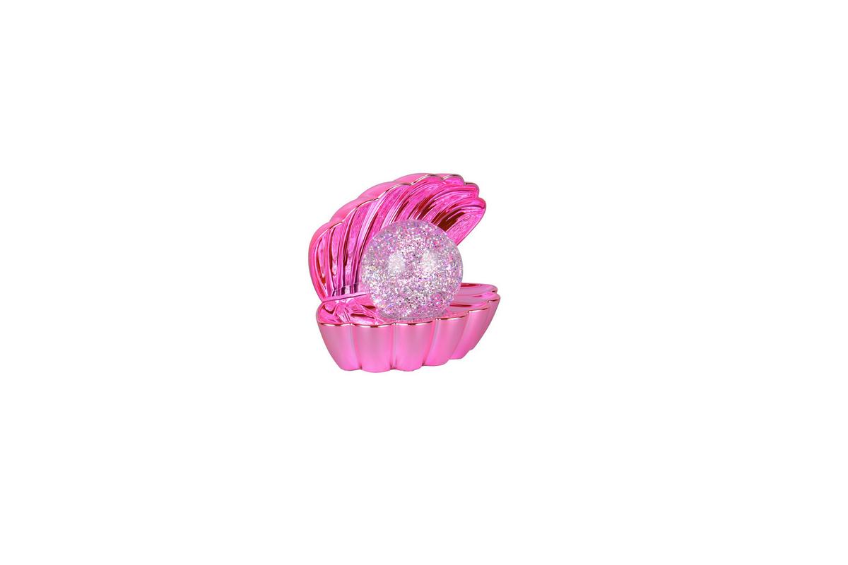 LED-TISCHLEUCHTE Glitzerkugel, pink, 0,80W - Pink/Transparent, Trend, Kunststoff (17.5/12,5/14,5cm)