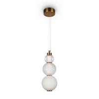 Pendelleuchte Collar - Transparent/Goldfarben, Trend, Glas/Kunststoff (14.7/37.4cm) - MAYTONI